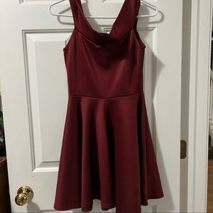 Off the shoulder red dress